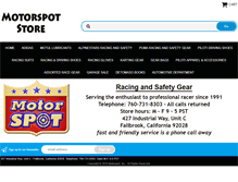 Tablet Screenshot of motorspotstore.com